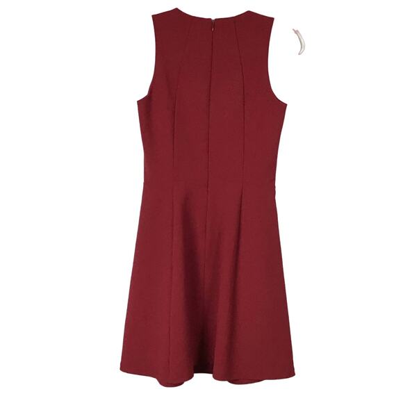 Madewell Adore Sleeveless Fit and Flare Dress Brick Burgundy Dark Red sz 0 - Picture 6 of 16